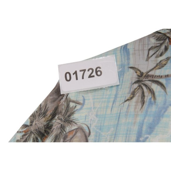 Batik Bay Mens Vintage Hawaiian Button Down Shirt SIze Large Mint Green Rayon - Picture 7 of 7